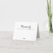 Fleur di Lys Damaskの薄紫はノート感謝していしています サンキューカード (裏面)