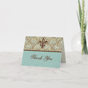 Fleur di Lys Damaskはメッセージカード感謝していしています サンキューカード