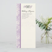 Fleur di Lys Damask -薄紫の結婚式プログラム プログラム (スタンド正面)