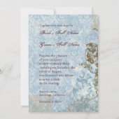 Fleur di Lys Damask vs2 -ダマスク織の花の渦巻 招待状 (裏面)