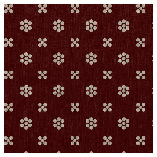 Fleur Dot - Burgundy ファブリック (見本)