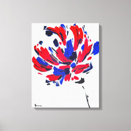 Fleur éclatée | Art floral abstrait moderne キャンバスプリント