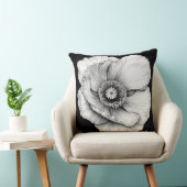 🌸 Fleur en Noir et Blanc クッション (椅子)