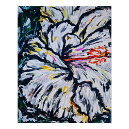 Fleur mélancolique | Art floral abstrait ポスター