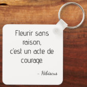 Fleur pixelisée en rose vibrant キーホルダー (裏面)