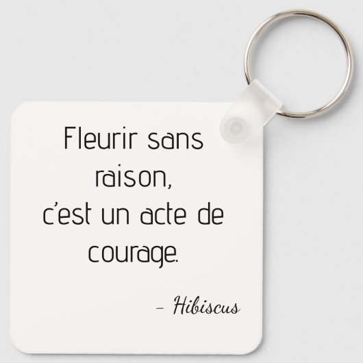 Fleur pixelisée en rose vibrant キーホルダー (裏面)