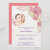 Fleur rose 招待状 (正面/裏面)