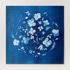 fleuri Cyanotype – ウンエアーデプリンテンプス ジグソーパズル