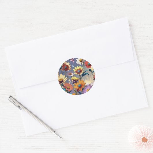 Fleurs ラウンドシール (封筒)