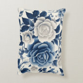 Fleurs bleue et blanches アクセントクッション (裏面(縦))