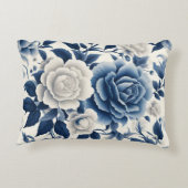 Fleurs bleue et blanches アクセントクッション (裏面)