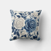 Fleurs bleue et blanches クッション (裏面)