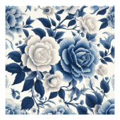 Fleurs bleue et blanches フォトプリント            (正面)