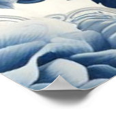 Fleurs bleue et blanches ポスター (角)