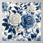Fleurs bleue et blanches ポスター (正面)