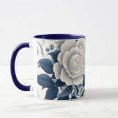 Fleurs bleue et blanches マグカップ (左)