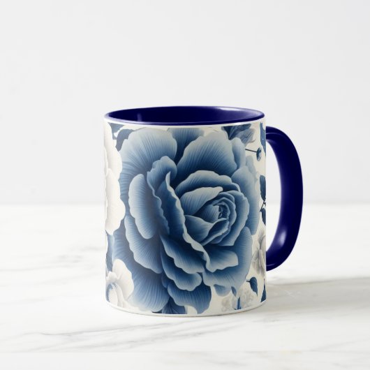 Fleurs bleue et blanches マグカップ (正面右)