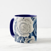 Fleurs bleue et blanches マグカップ (正面左)