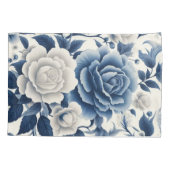 Fleurs bleue et blanches 枕カバー (裏面)