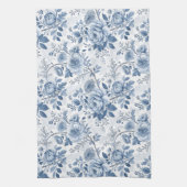 fleurs bleues vintage キッチンタオル (縦)