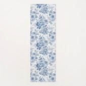 fleurs bleues vintage ヨガマット (正面)