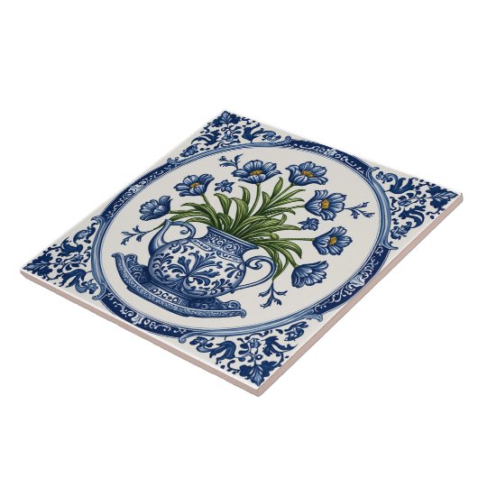 Fleurs couleur bleue 2 タイル (側面)