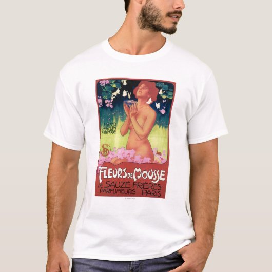 Fleurs de Mousse Perfumeポスター Tシャツ (正面)