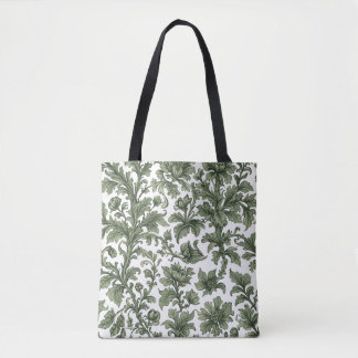fleurs et feuilles vertes トートバッグ
