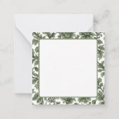 fleurs et feuilles vertes ノートカード (裏面)