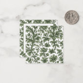 fleurs et feuilles vertes ノートカード (正面/裏面インサイチュ)