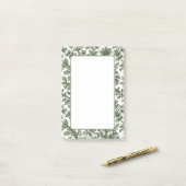 fleurs et feuilles vertes ポストイット (デスク上)