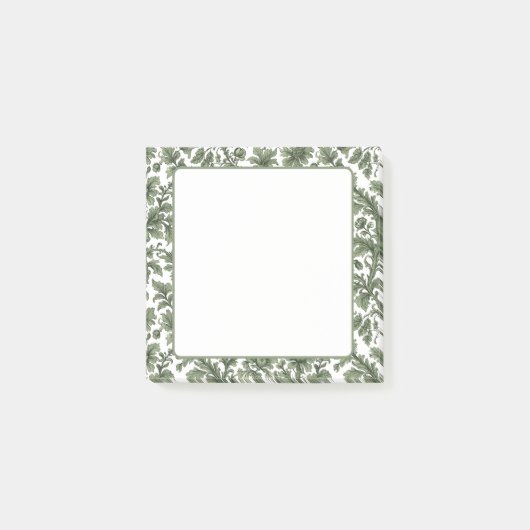 fleurs et feuilles vertes ポストイット (正面)