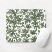 Fleurs et feuilles vertes マウスパッド (マウス)