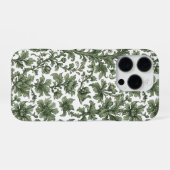 fleurs et feuilles vertes iPhoneケース (裏面横)