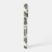 fleurs et feuilles vertes iPhoneケース (右側面)