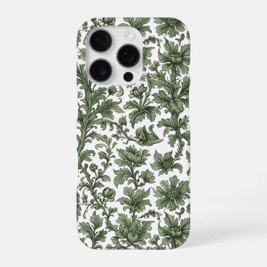 fleurs et feuilles vertes iPhoneケース (裏面)