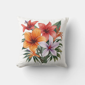 Fleurs Exotiques – Bouquet Tropical Coussin クッション