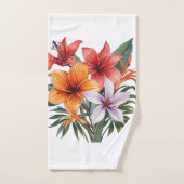 Fleurs Exotiques – Lot serviettes de bain バスタオルセット (ハンドタオル)