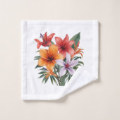 Fleurs Exotiques – Lot serviettes de bain バスタオルセット (ウォッシュタオル)