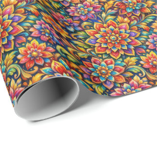 fleurs full color ラッピングペーパー