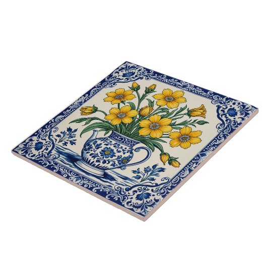 Fleurs jaunes 4 タイル (側面)