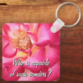 fleurs nature belle douce printemps feuilles joie キーホルダー (裏面)