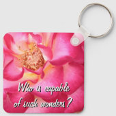 fleurs nature belle douce printemps feuilles joie キーホルダー (裏面)