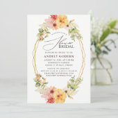 Fleurs Pastel Modern Bridal Shower Invitation 招待状 (スタンド正面)
