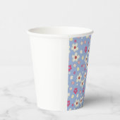fleurs printanières sur fond bleu 紙コップ (右)