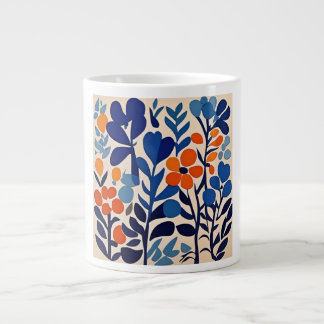 fleurs retro 70's ジャンボコーヒーマグカップ