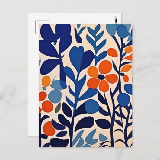 fleurs retro 70's ポストカード (正面/裏面)