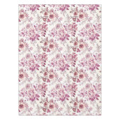 fleurs roses et rouge foncé テーブルクロス (正面)