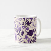 Fleurs sauvages en nuances de violet 💜 コーヒーマグカップ (正面右)