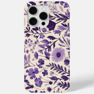 Fleurs sauvages en nuances de violet 💜 iPhone 15 pro maxケース